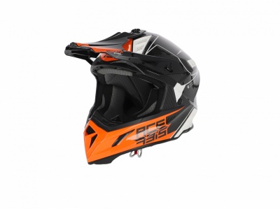 Шлем Acerbis STEEL CARBON White/Orange фото в интернет-магазине FrontFlip.Ru