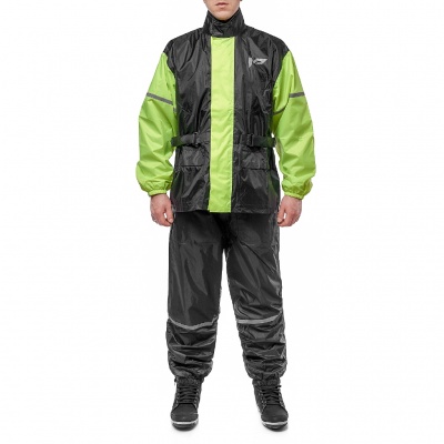 MOTEQ Дождевик WET DOG куртка+штаны Черный/Желтый фото в интернет-магазине FrontFlip.Ru