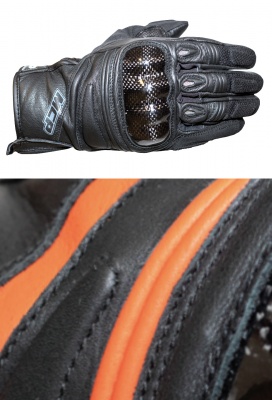 MCP Мотоперчатки Lasser черно-оранжевый фото в интернет-магазине FrontFlip.Ru