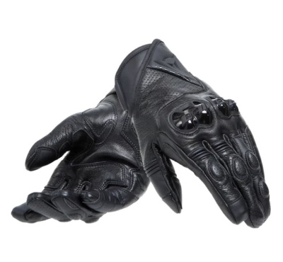 Перчатки кожаные Dainese BLACKSHAPE LEATHER GLOVES Black/Black фото в интернет-магазине FrontFlip.Ru