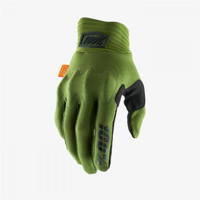Мотоперчатки 100% Cognito D3O Glove Army Green/Black фото в интернет-магазине FrontFlip.Ru