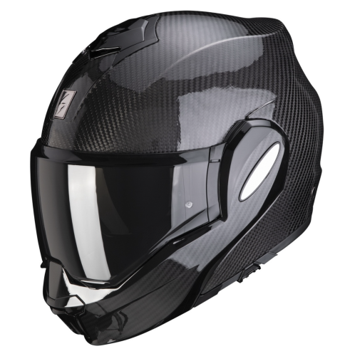 [SCORPION EXO] Мотошлем EXO-TECH EVO CARBON SOLID, цвет Карбон фото в интернет-магазине FrontFlip.Ru