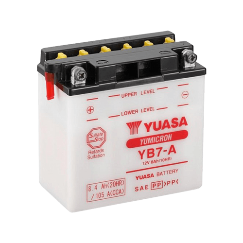 YUASA   Аккумулятор  YB7-A с электролитом фото в интернет-магазине FrontFlip.Ru
