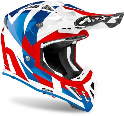 AIROH шлем кросс AVIATOR ACE TRICK BLUE GLOSS фото в интернет-магазине FrontFlip.Ru