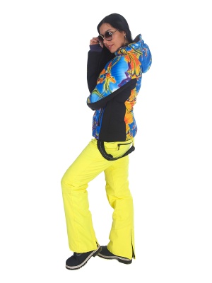 SNOW HEADQUARTER Горнолыжная куртка женская B-8692 Сине-желтый фото в интернет-магазине FrontFlip.Ru