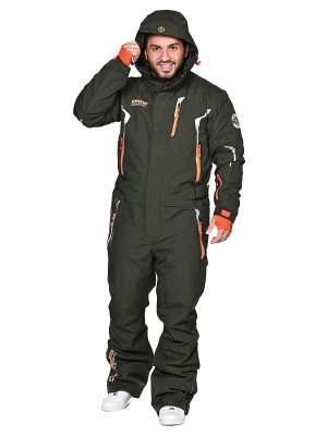 SNOW HEADQUARTER Горнолыжный комбинезон мужской A-89001 Хаки фото в интернет-магазине FrontFlip.Ru
