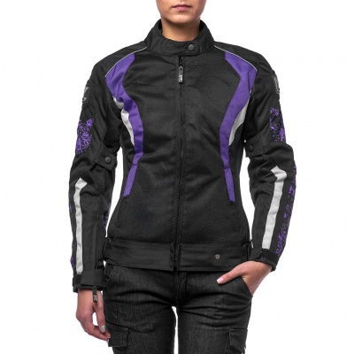 MOTEQ Текстильная женская куртка ROXY Черный/Фиолетовый фото в интернет-магазине FrontFlip.Ru