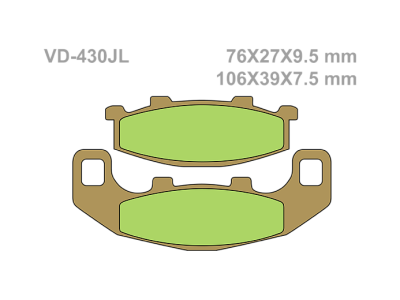 VESRAH Тормозные колодки  VD-430JL  (280) фото в интернет-магазине FrontFlip.Ru