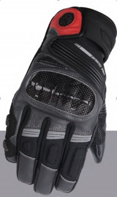 Перчатки кожаные Scoyco MC78WP (Carbon/Waterproof) Grey фото в интернет-магазине FrontFlip.Ru