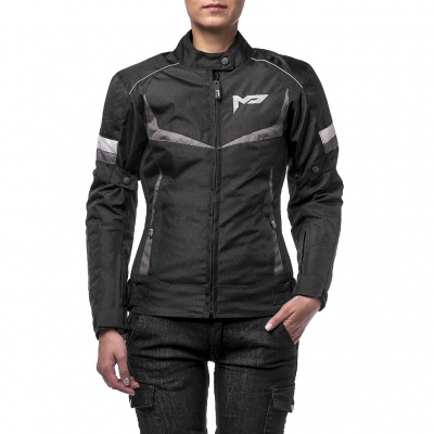 MOTEQ Текстильная женская куртка ASTRA Черный/Серый фото в интернет-магазине FrontFlip.Ru