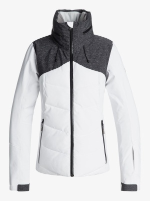 ROXY КУРТКА СНОУБОРДИЧЕСКАЯ FLICKER JK J SNJT WBB0 BRIGHT WHITE фото в интернет-магазине FrontFlip.Ru