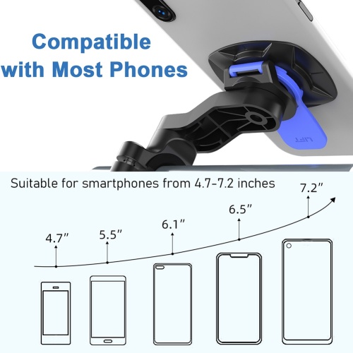 Держатель для телефона на руль Moto Holder синий фото в интернет-магазине FrontFlip.Ru