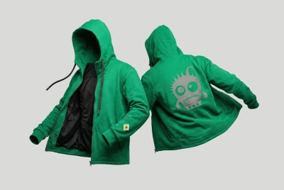 99% Худи зеленый фото в интернет-магазине FrontFlip.Ru