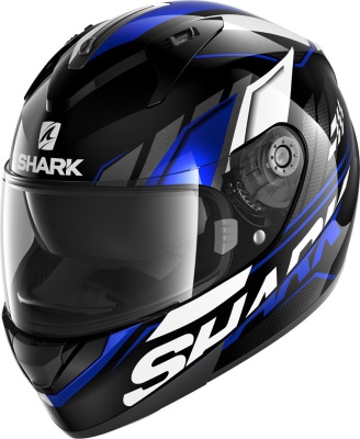 Шлем SHARK RIDILL 1.2 PHAZ Black/Blue фото в интернет-магазине FrontFlip.Ru