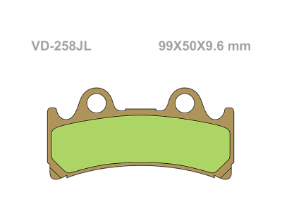 VESRAH Тормозные колодки  VD-258JL  (259) фото в интернет-магазине FrontFlip.Ru