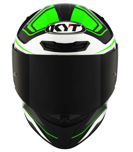 [KYT] Мотошлем TT-REVO OVERTECH, цвет Черный/Зеленый фото в интернет-магазине FrontFlip.Ru