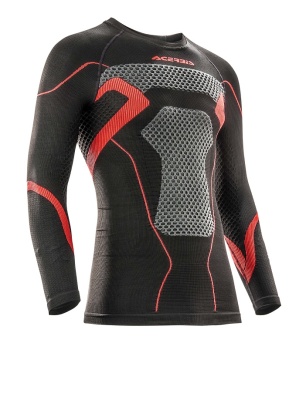 Термобелье кофта мужская Acerbis X-BODY WINTER TECHNICAL UNDERWEAR Black/Red фото в интернет-магазине FrontFlip.Ru