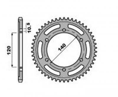 PBR Звезда задняя    5301-44   (сталь) фото в интернет-магазине FrontFlip.Ru