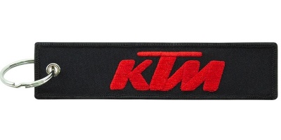 Брелок BMV 014 "КТМ черный" ткань, вышивка 13*3см фото в интернет-магазине FrontFlip.Ru