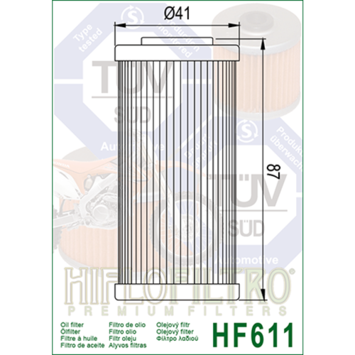 HIFLOFILTRO Масляные фильтры (HF611) фото в интернет-магазине FrontFlip.Ru