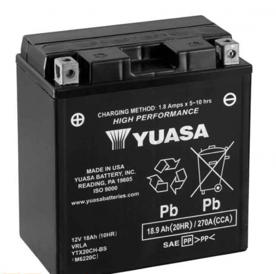 YUASA   Аккумулятор  YTX20CH-BS с электролитом фото в интернет-магазине FrontFlip.Ru