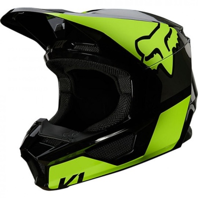 Мотошлем подростковый Fox V1 Revn Youth Helmet Flow Yellow фото в интернет-магазине FrontFlip.Ru