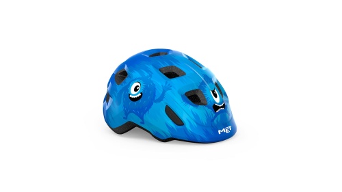 Велошлем детский Met Hooray  Blue Monsters фото в интернет-магазине FrontFlip.Ru