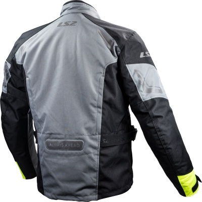 LS2 Мотокуртка PHASE MAN JACKET серо-черно-желтый фото в интернет-магазине FrontFlip.Ru