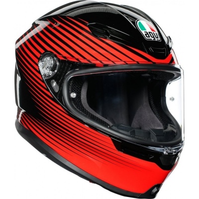 Шлем AGV K-6 MULTI Rush Black/Red фото в интернет-магазине FrontFlip.Ru