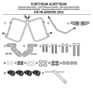 KAPPA Крепеж боковых кофров KLOR7710CAM фото в интернет-магазине FrontFlip.Ru