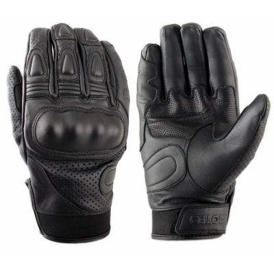 MOTEQ Перчатки кожаные Crossfire Черный фото в интернет-магазине FrontFlip.Ru