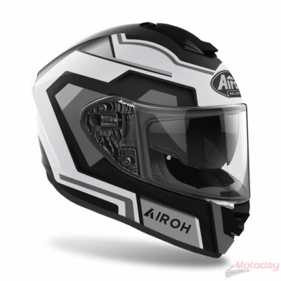 AIROH шлем интеграл ST.501 SQUARE BLACK MATT фото в интернет-магазине FrontFlip.Ru