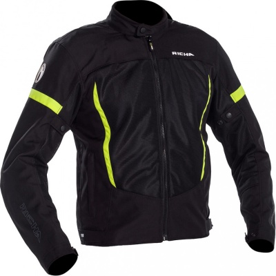 Куртка RICHA AIRBENDER BLACK/FLUO YELLOW мужск. фото в интернет-магазине FrontFlip.Ru