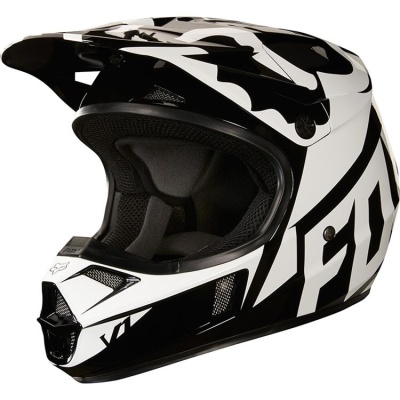 Мотошлем подростковый Fox V1 Race Youth Helmet Black фото в интернет-магазине FrontFlip.Ru