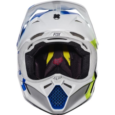 Мотошлем Fox V3 Creo Helmet White/Yellow фото в интернет-магазине FrontFlip.Ru