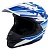 Шлем кроссовый ATAKI JK801A Legacy, синий/белый глянцевый