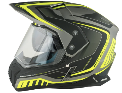 Шлем MT SYNCHRONY DUO SPORT TOURER Matt Titanium Fluor Yellow фото в интернет-магазине FrontFlip.Ru
