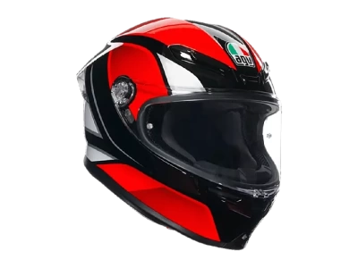 AGV Шлем K-6 E2206 HYPHEN BLACK/RED/WHITE фото в интернет-магазине FrontFlip.Ru
