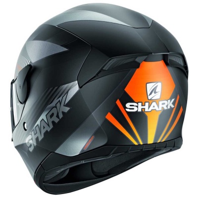 [SHARK] Мотошлем D-SKWAL 2 MERCURIUM, цвет Черный/Антрацит/Оранжевый фото в интернет-магазине FrontFlip.Ru