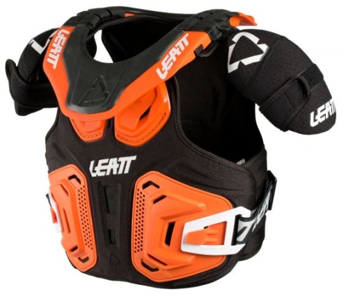 Защита панцирь+ шея подростковый Leatt Fusion Vest Junior 2.0 Orange фото в интернет-магазине FrontFlip.Ru