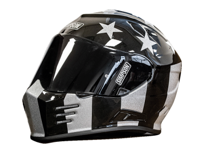 SIMPSON Шлем VENOM STINGRAE BLACK фото в интернет-магазине FrontFlip.Ru