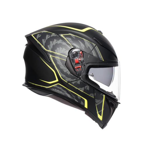 Шлем AGV K-5 S MULTI Tornado Matt Black/Yellow-Fluo фото в интернет-магазине FrontFlip.Ru