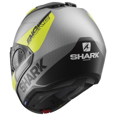 Шлем SHARK EVO GT ENCKE MAT Anthracite/Yellow/Black фото в интернет-магазине FrontFlip.Ru
