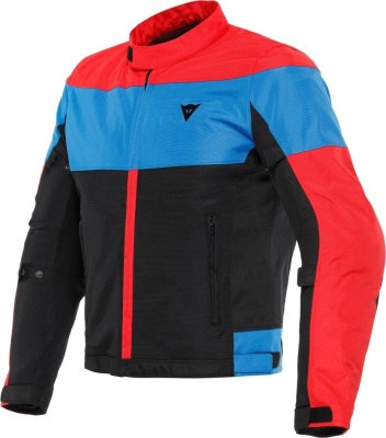 Куртка текстильная Dainese ELETTRICA AIR TEX JACKET Black/Lava-Red/Light-Blue фото в интернет-магазине FrontFlip.Ru