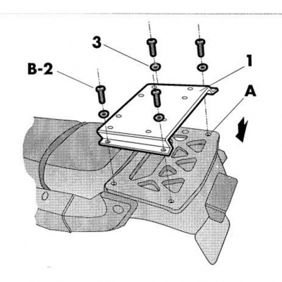 Крепление кофра SHAD Honda AFRICA TWIN 750 - 91/03, задний фото в интернет-магазине FrontFlip.Ru