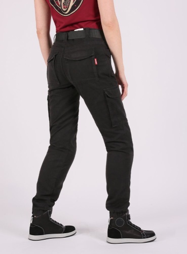 Мотоштаны женские INFLAME LADY CARGO WATERPROOF, цвет черный фото в интернет-магазине FrontFlip.Ru