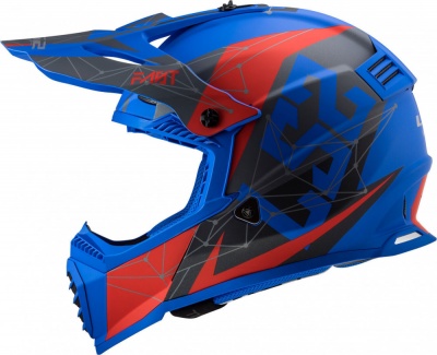 LS2 Мотошлем MX437 FAST ALPHA синий матовый фото в интернет-магазине FrontFlip.Ru