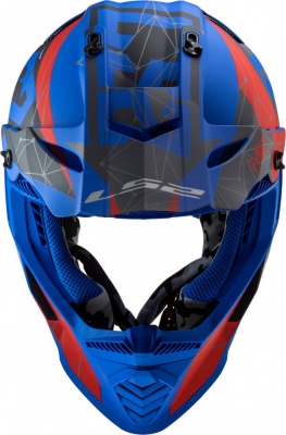 LS2 Мотошлем MX437 FAST ALPHA синий матовый фото в интернет-магазине FrontFlip.Ru