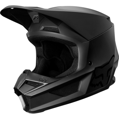 Мотошлем подростковый Fox V1 Matte Youth Helmet Black фото в интернет-магазине FrontFlip.Ru