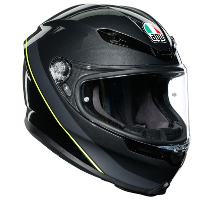 Шлем AGV K-6 MULTI Minimal Gunmetal/Black/Yellow-Fluo фото в интернет-магазине FrontFlip.Ru